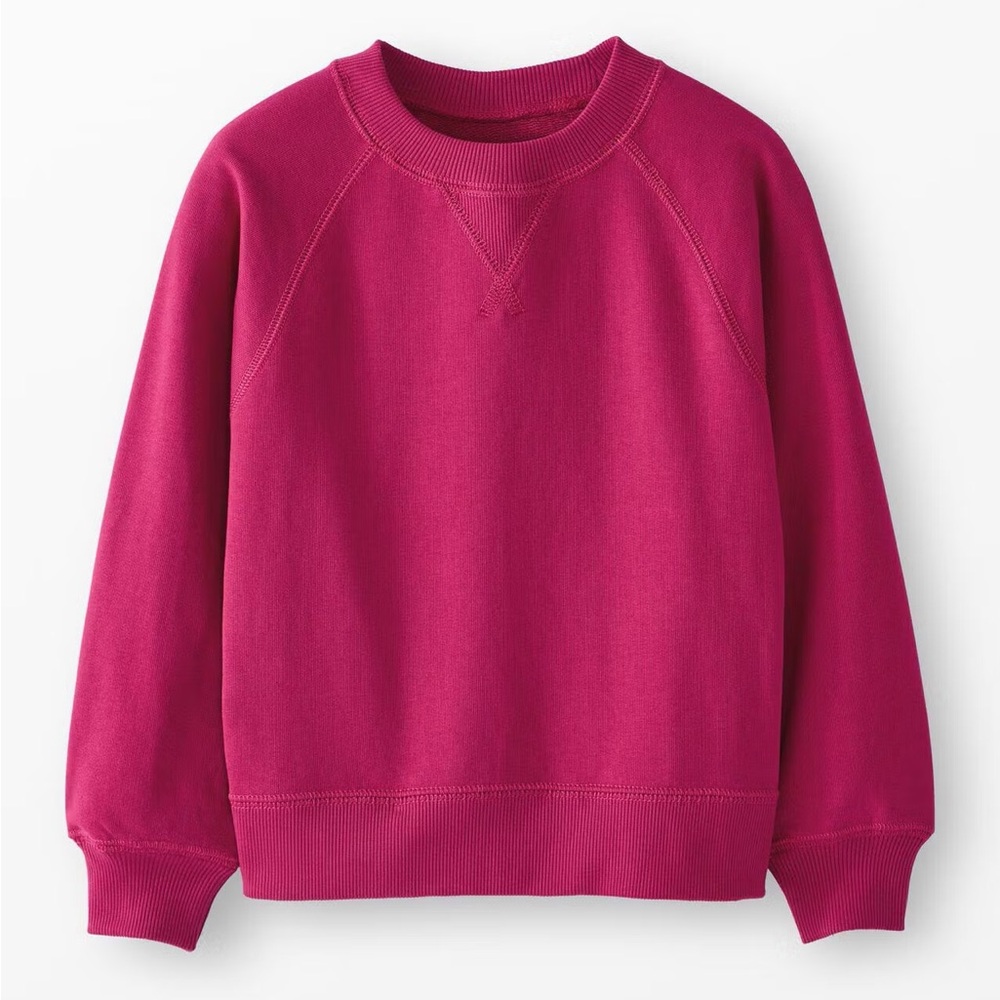 Hanna Andersson French Terry Sweatshirt in Raspberry Size 6-7 NWT